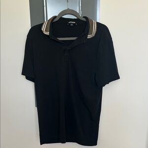 Express Polo Shirt with Striped Collar